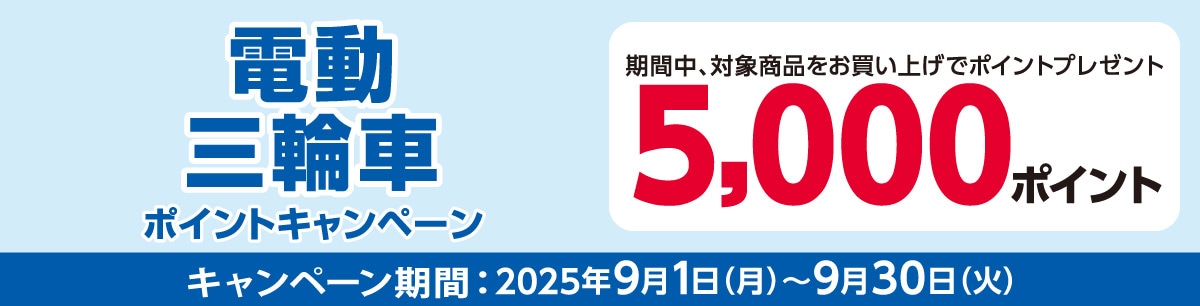 電動三輪車ポイントキャンペーン