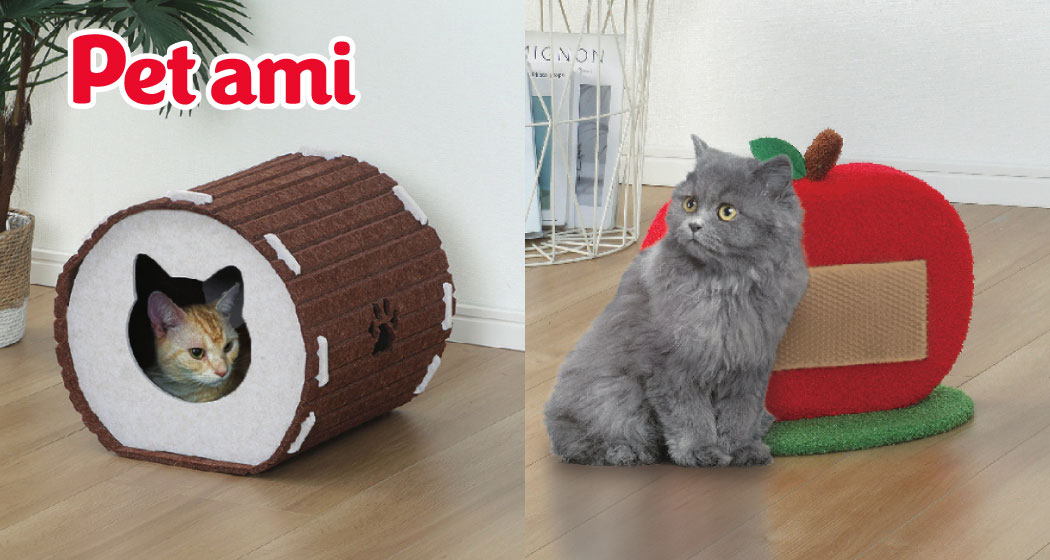 フェルトハウスと新デザインの猫の爪とぎが登場