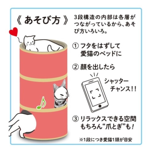 缶詰爪とぎ遊び方