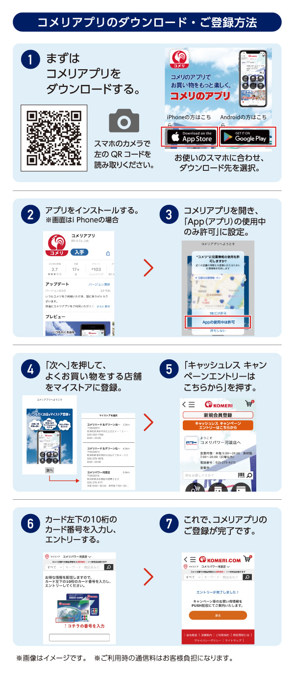 アプリダウンロード手順
