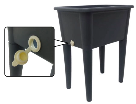 Breezy Green　脚付きプランター 520型　グレー