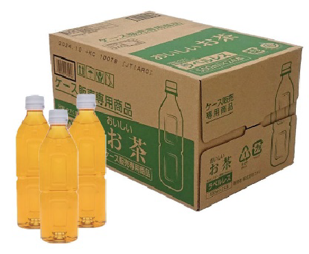 おいしいお茶　ラベルレス　500mL×24本入り