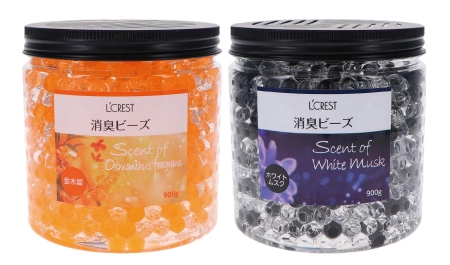 L’CREST 消臭ビーズ 本体 900g（金木犀 / ホワイトムスク）