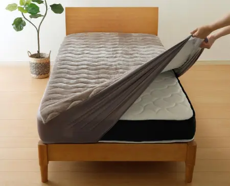 アテーナライフ 暖プラス 3つの効果であったか一体型BOXシーツ 潤いプラス シングル モカ