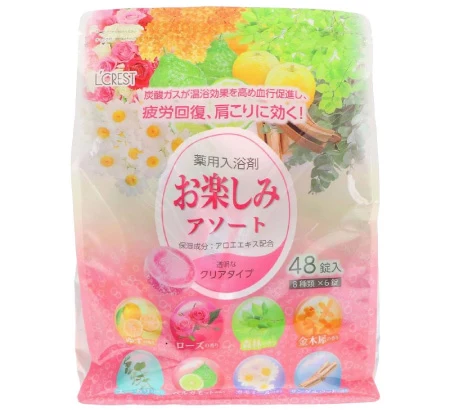 L'CREST 薬用入浴剤8種お楽しみパック 発泡タイプ48錠
